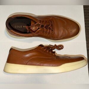 COLE HAAN Grand Tan Brown Grand Crosscourt Wingtip Sneaker C35974 Men’s US 8.5